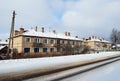 Two-storeyed barracks in the village of Karmanovo of Gagarinsky district. Smolensk region